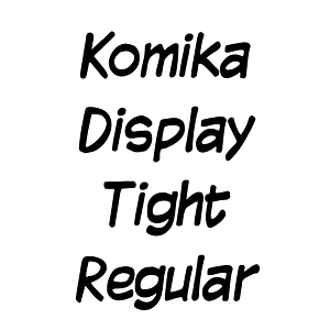 Komika Display Tight Regular