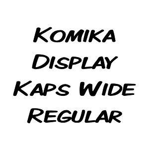 Komika Display Kaps Wide Regular