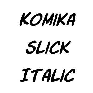 Komika Slick Italic