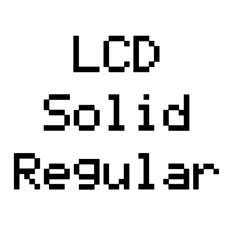 LCD Solid Regular - Free fonts on creazilla.com