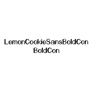 LemonCookieSansBoldCon BoldCon