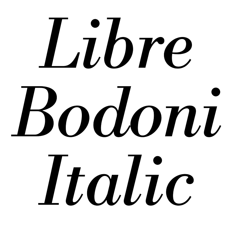 Libre Bodoni Italic