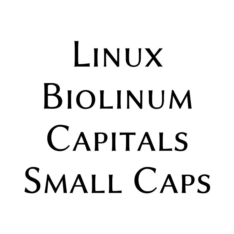 Linux Biolinum Capitals Small Caps