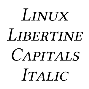 Linux Libertine Capitals Italic