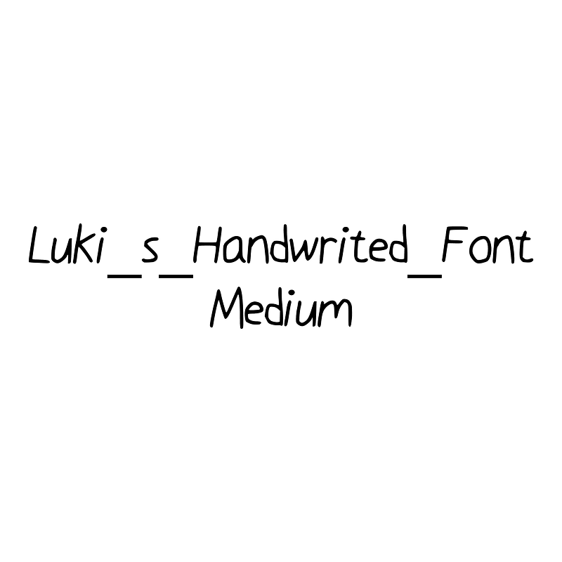 Luki_s_Handwrited_Font Medium