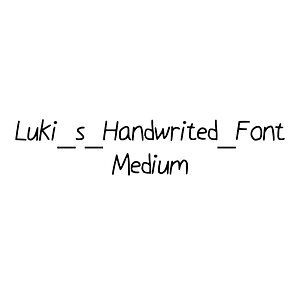 Luki_s_Handwrited_Font Medium