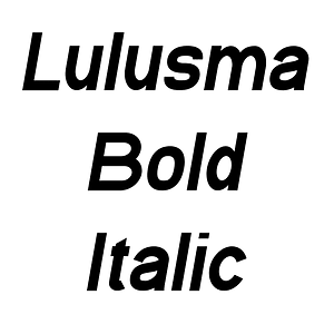 Lulusma Bold Italic