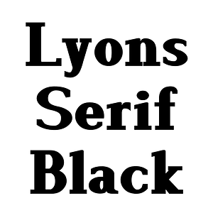 Lyons Serif Black