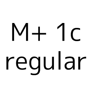 M+ 1c regular