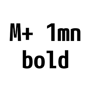 M+ 1mn bold