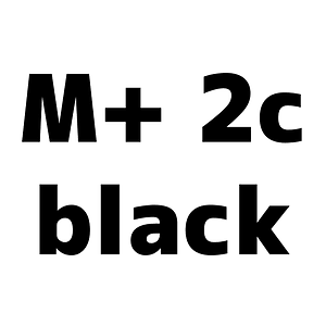 M+ 2c black