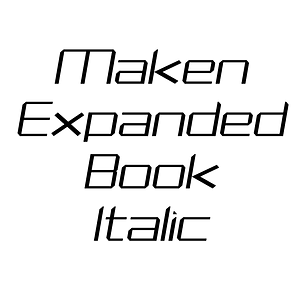 Maken Expanded Book Italic