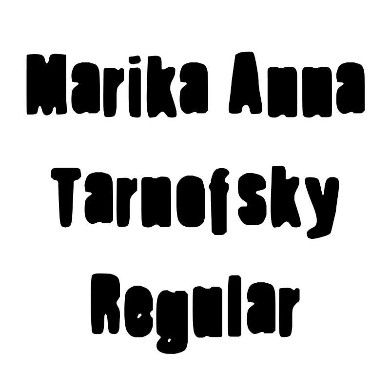 Marika Anna Tarnofsky Regular - Free fonts on creazilla.com