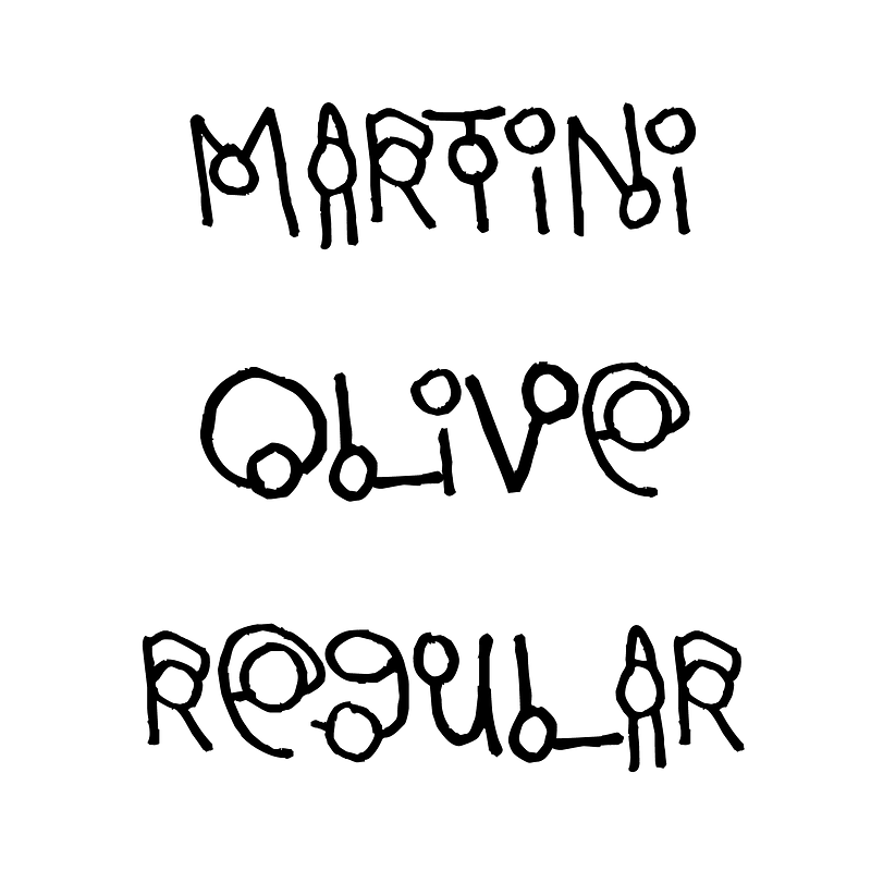 Martini Olive Regular - Free fonts on creazilla.com