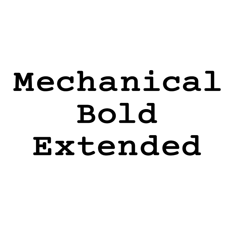 Mechanical Bold Extended