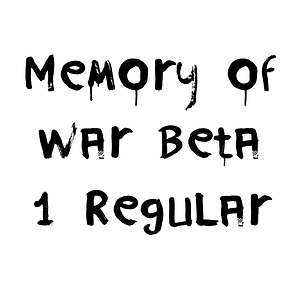 Memory of War Beta 1 Regular