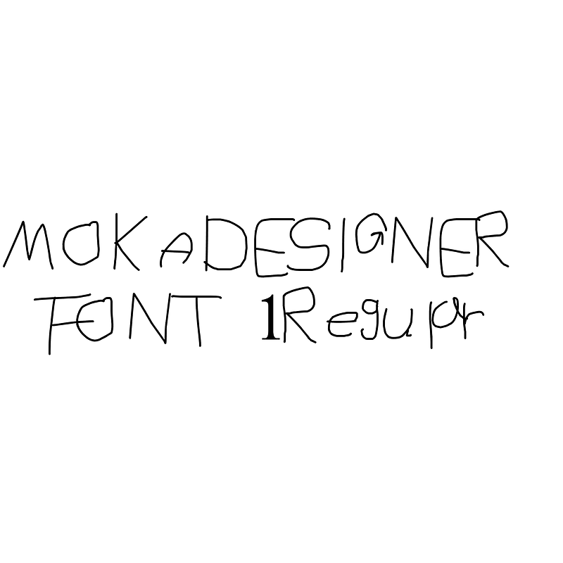 MOKADESIGNER FONT 1 Regular