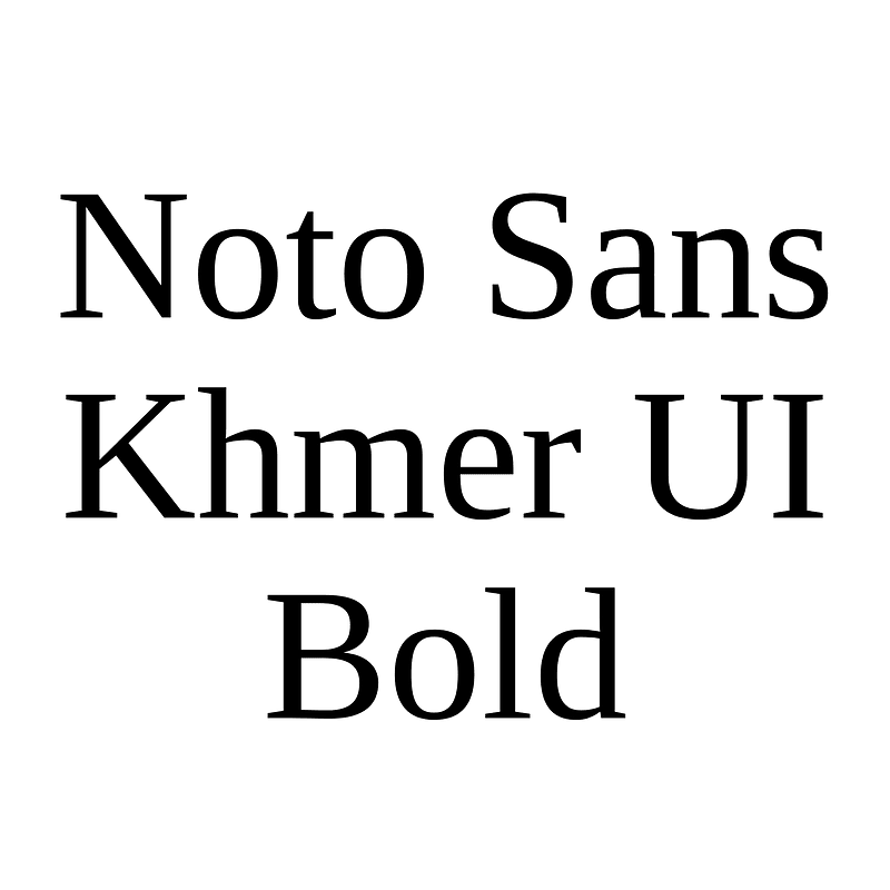 Noto Sans Khmer UI Bold - Free fonts on creazilla.com