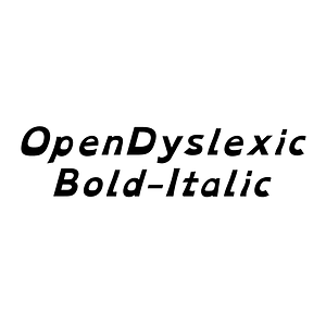 OpenDyslexic Bold-Italic