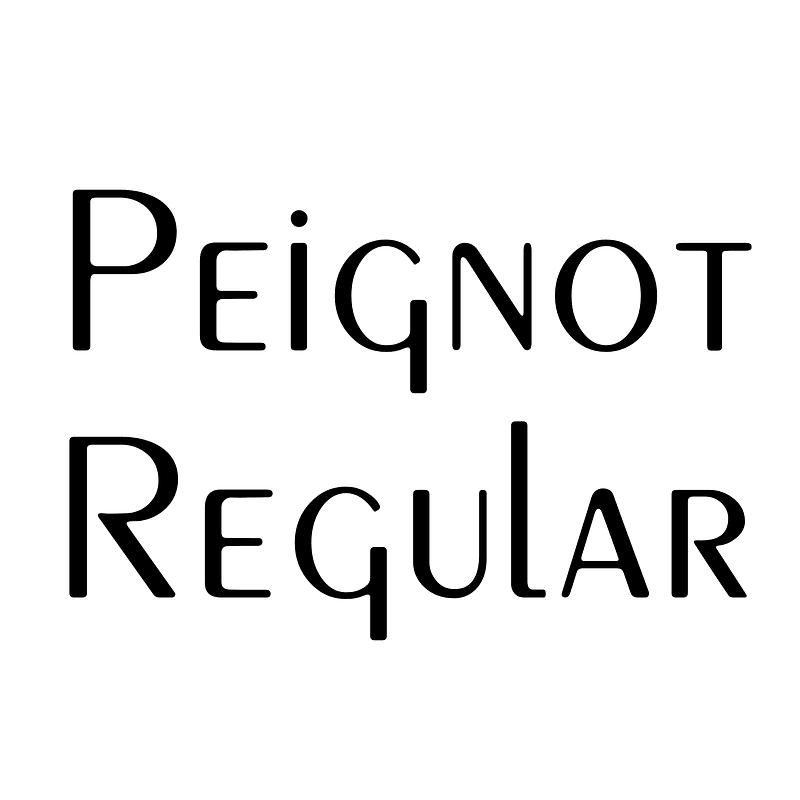 Peignot Regular - Free fonts on creazilla.com