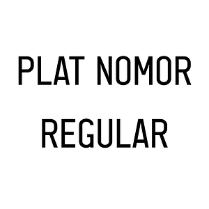 Plat Nomor Regular