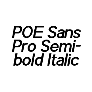 POE Sans Pro Semi-bold Italic