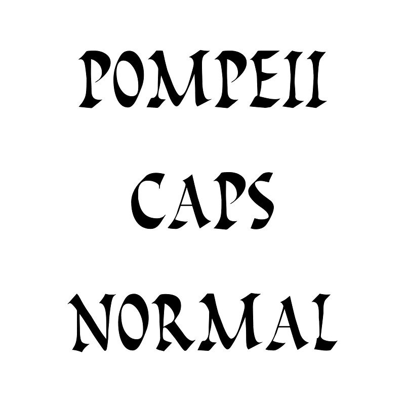 Pompeii Caps Normal - Free fonts on creazilla.com