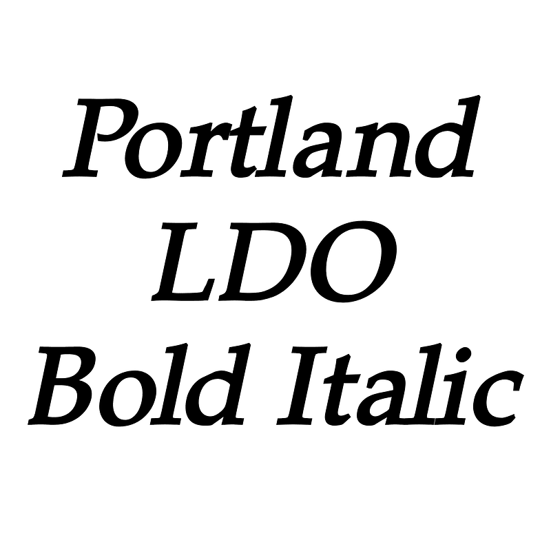 Portland LDO Bold Italic