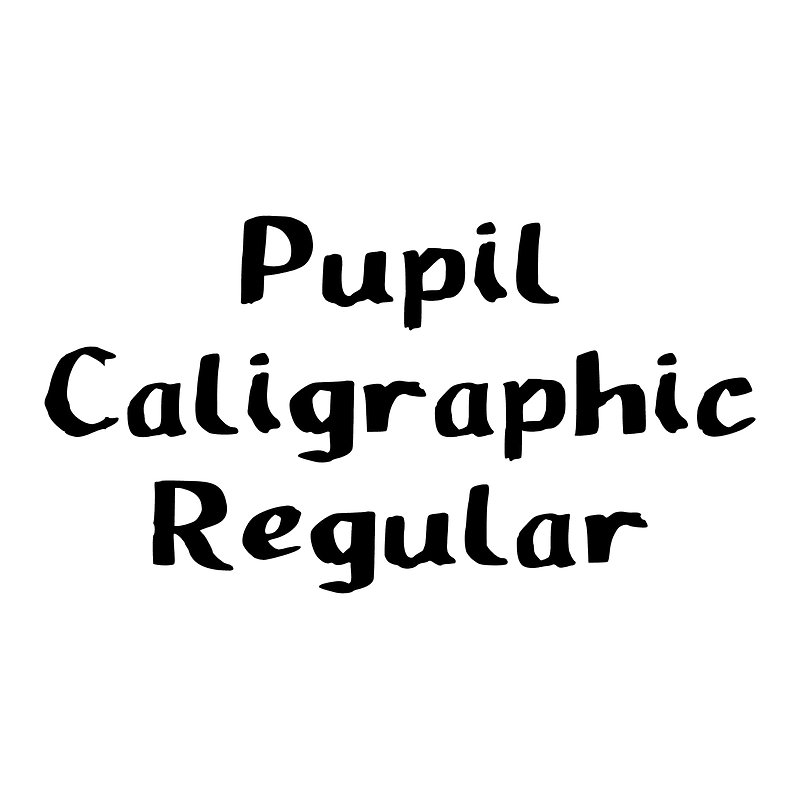 Pupil Caligraphic Regular