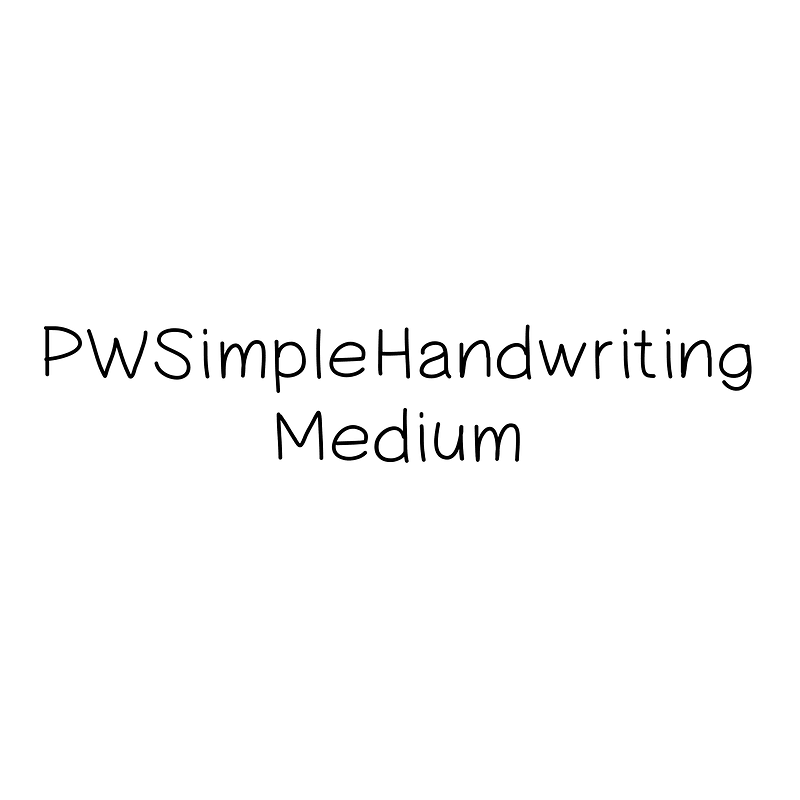 PWSimpleHandwriting Medium