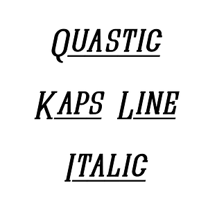 Quastic Kaps Line Italic