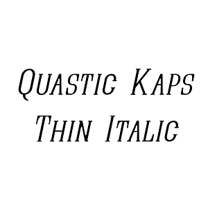 Quastic Kaps Thin Italic