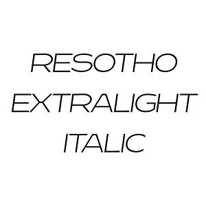 Resotho Extralight Italic