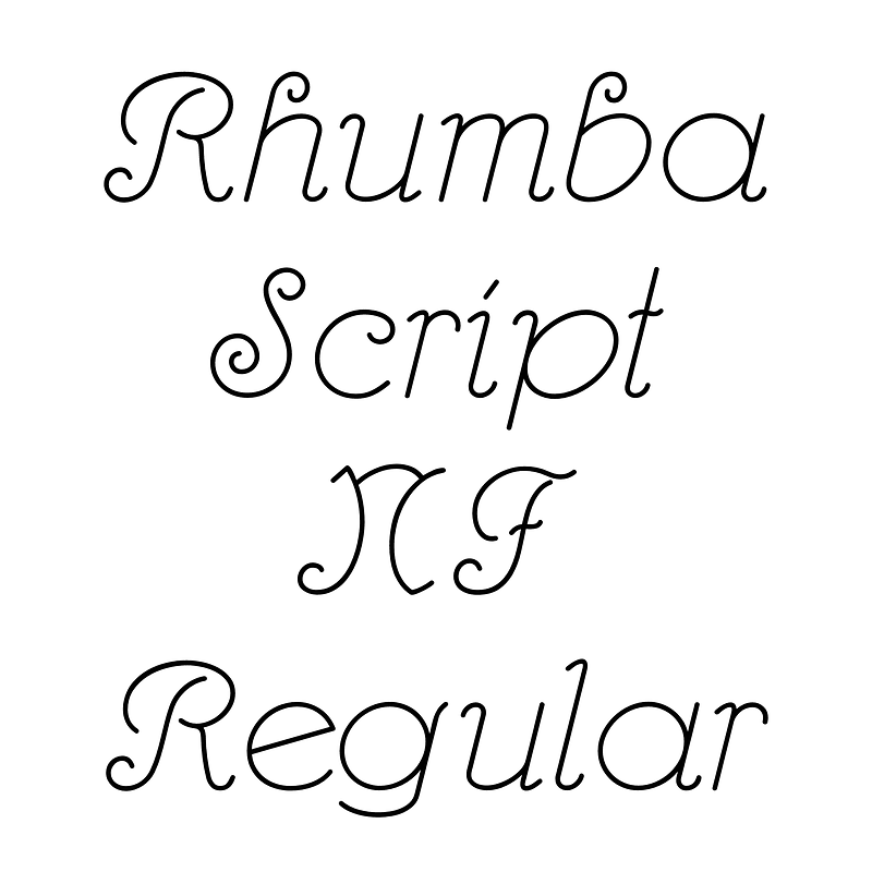 Rhumba Script NF Regular