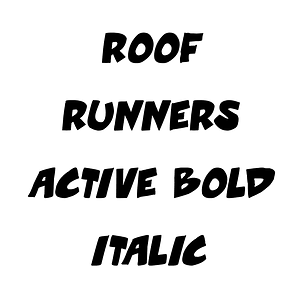 Roof runners active Bold Italic