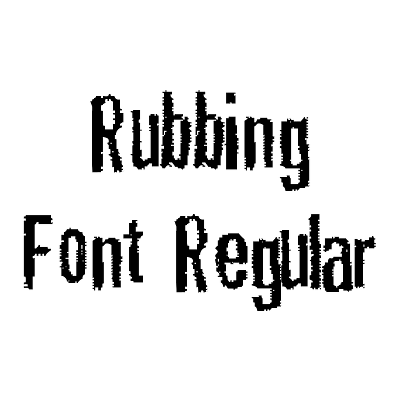 Rubbing Font Regular