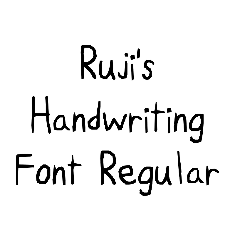 Ruji's Handwriting Font Regular