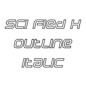 Sci Fied X Outline Italic