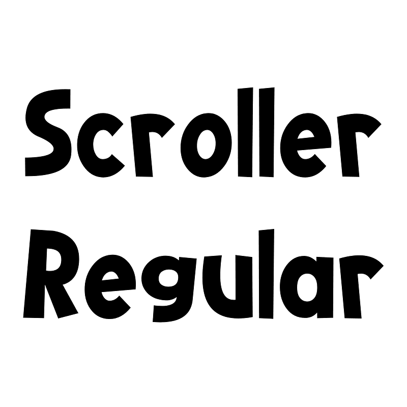 Scroller Regular - Free fonts on creazilla.com