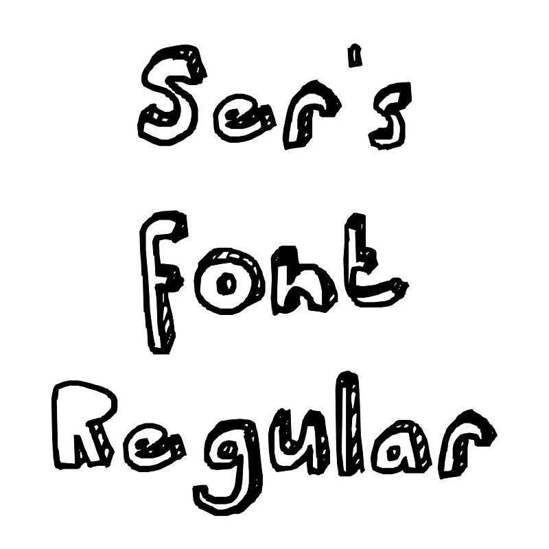 Ser's font Regular - Free fonts on creazilla.com