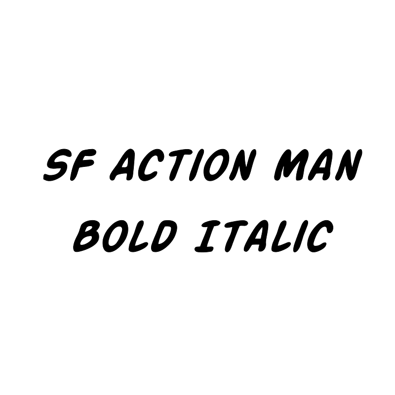 SF Action Man Bold Italic