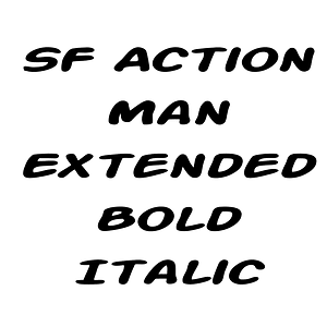 SF Action Man Extended Bold Italic