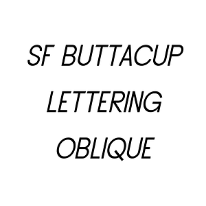 SF Buttacup Lettering Oblique