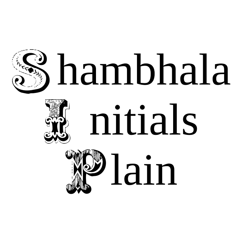 Shambhala Initials Plain