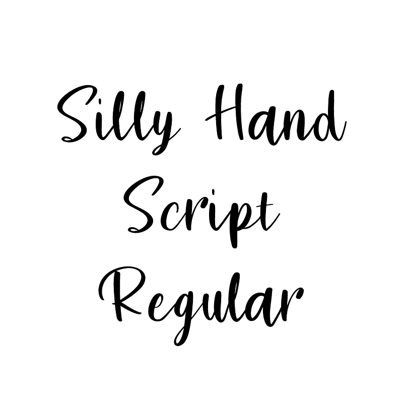 Silly Hand Script Regular