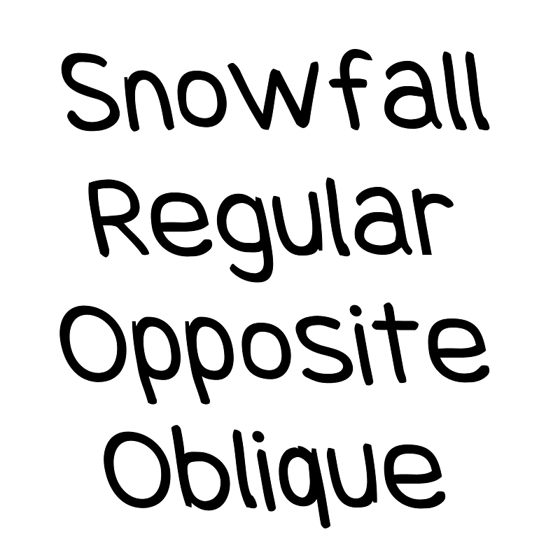 Snowfall Regular Opposite Oblique