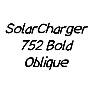 SolarCharger 752 Bold Oblique