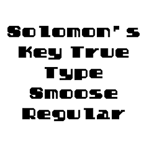 Solomon's Key True Type Smoose Regular