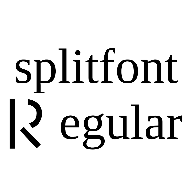 splitfont Regular