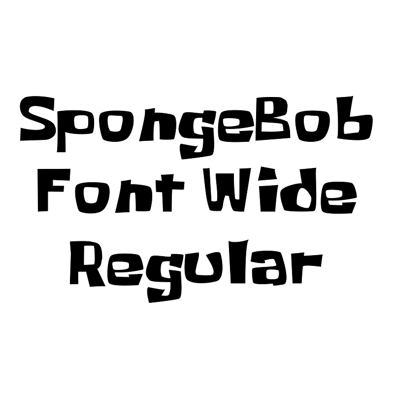 SpongeBob Font Wide Regular - Free fonts on creazilla.com